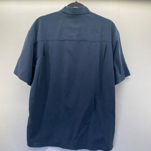 KAYLUA Resort Wear  Navy NWT Guitar Button Down Short Sleeve Mens Shirt Sz Small - Picture 7 of 11
